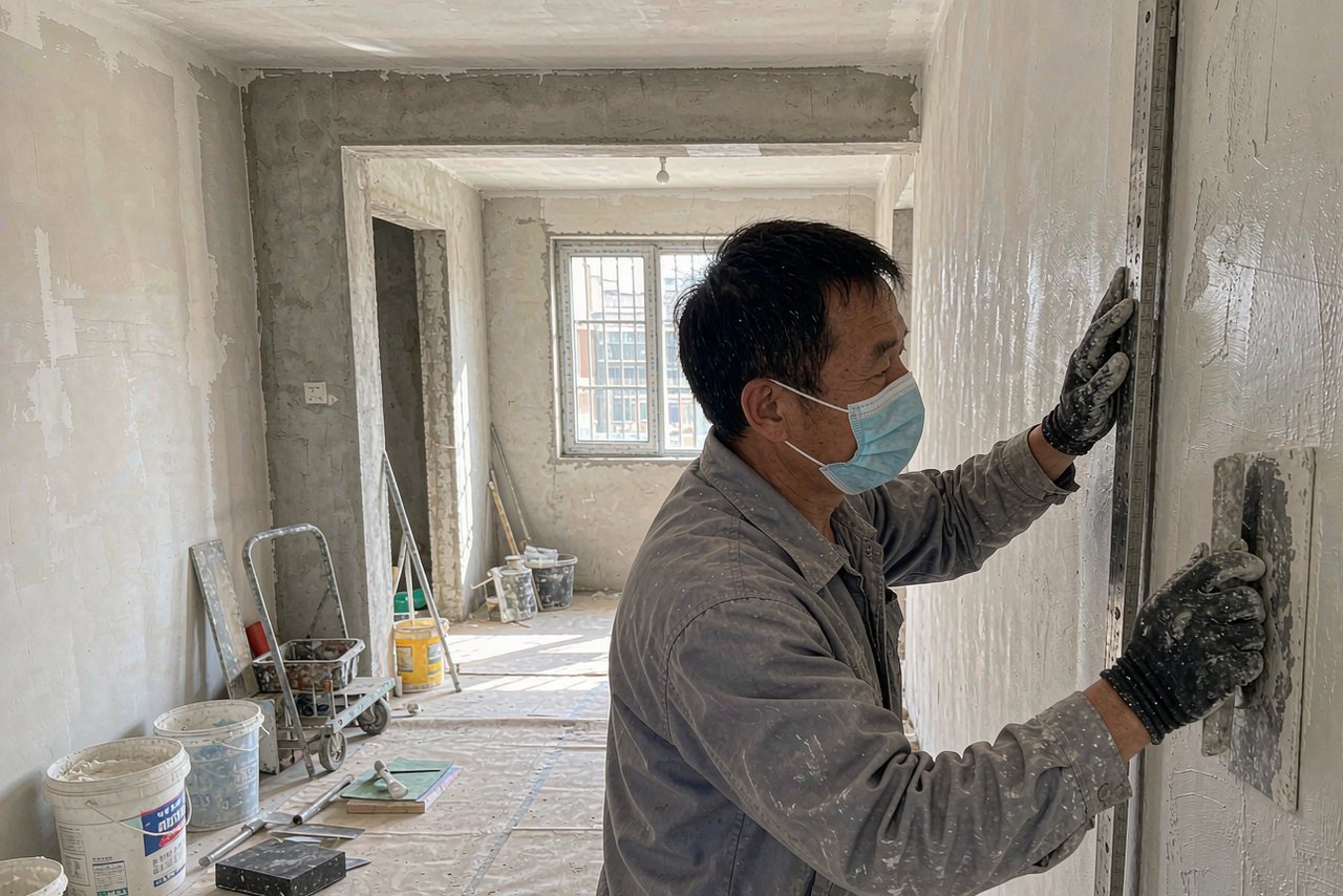 油工：批刮腻子与墙面打磨